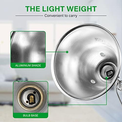 Simple Deluxe Clamp Lamp Light with 5.5 Inch Aluminum Reflector up to 60 Watt E26 (no Bulb Included) 6 Feet 18/2 SPT-2 Cord, 1-Pack