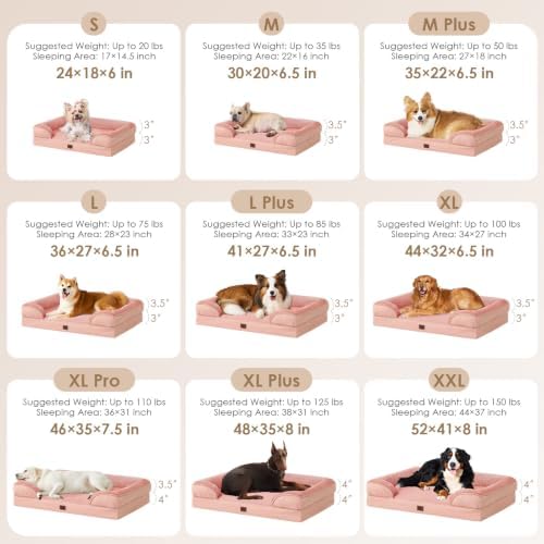 EHEYCIGA Orthopedic XXL Dog Bed, Waterproof Washable XL Big Pet Bed 46"