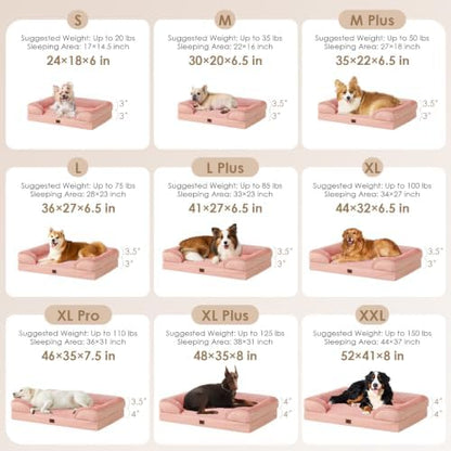 EHEYCIGA Orthopedic XXL Dog Bed, Waterproof Washable XL Big Pet Bed 46"