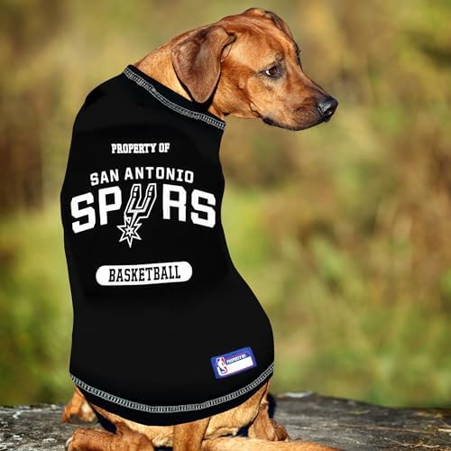 Pets First NBA Licensed Hoodies & T-shirt for Dogs & Cats, SAN Antonio Spurs, Medium