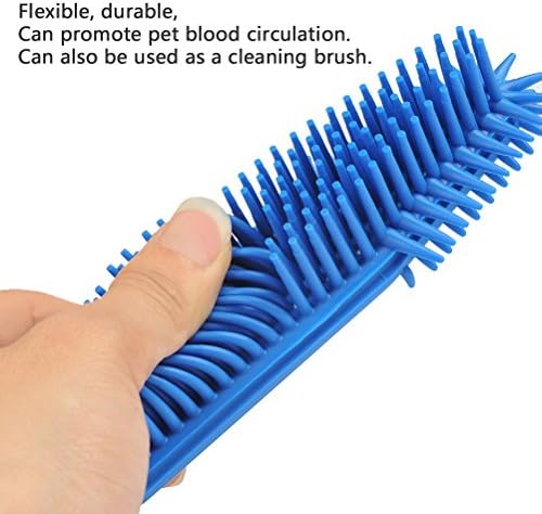 [2Pcs] Pet Hair Remove Brush, Car & Auto Detailing Portable Dogs Cats Hair&Lint Remover Rubber Massage for Furniture, Car Interiors, Carpet (Blue and Green)