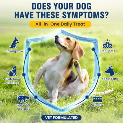 Dog Allergy Chews 200 ct Probiotics Immune Support for All Breeds & Ages