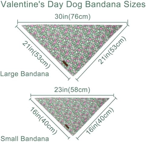 St. Patrick's Dog Bandana, UP URARA PUP Shamrock Triangle Bid Scarf for Medium Large Dogs, Cotton Kerchief for Girl Boy Puppies, Cute Spring Green Bandana,S