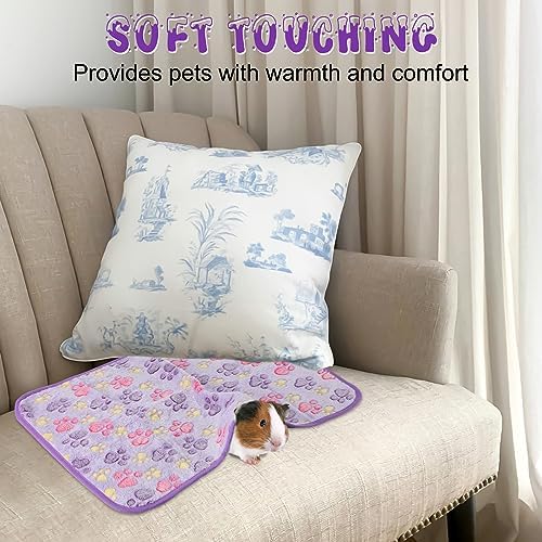 YUEPET Guinea Pig Blankets 3 Pack, Waterproof-Backed Fleece Liners, S