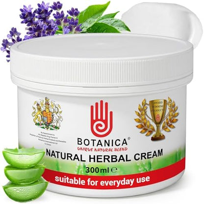 Botanica Herbal Cream | Horse Skin & Coat Cream | Equine Moisturizing Grooming Formula for Dry-Looking, Rough-Looking Areas | Aloe Vera, Tea Tree, Lavender & Comfrey | 300 ml