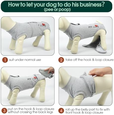 Kuoser Recovery Suit for Dogs After Surgery, Female Dog Onesie for Surgery