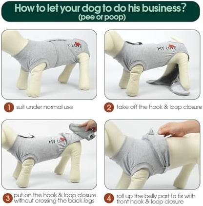 Kuoser Recovery Suit for Dogs After Surgery, Female Dog Onesie for Surgery