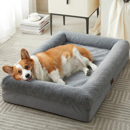 BFPETHOME Dog Beds for Small Dogs, Washable Dog Bed with Sides, Orthopedic Small Sized Soft Mats with Removable Cover & Waterproof Pet Mat for Pet