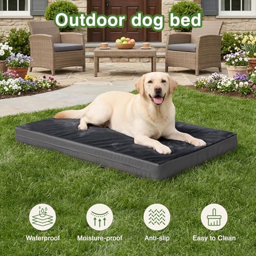 Waterproof XL Dog Bed Outdoor Orthopedic Washable Extra Large Crate Pad 42"