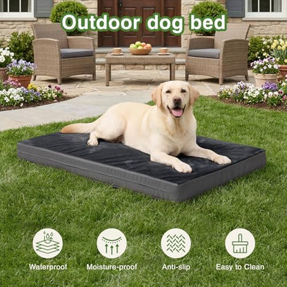 Waterproof XL Dog Bed Outdoor Orthopedic Washable Extra Large Crate Pad 42"
