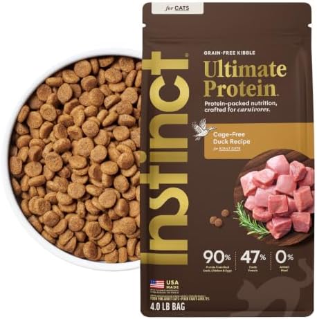Instinct Ultimate Protein Dry Cat Food, Cage Free Duck, 4 lb. Bag