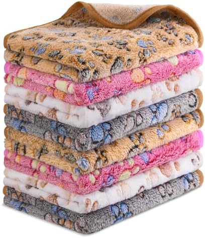 8Pack Soft Guinea Pig Bedding Blankets Washable Small Animal Fleece Cage Liners Reusable Pet Pee Pad Sleep Mat Pad Cover for Hamster Chinchilla Rabbit Hedgehog Dog Cat Essentials (20×30 Inch)