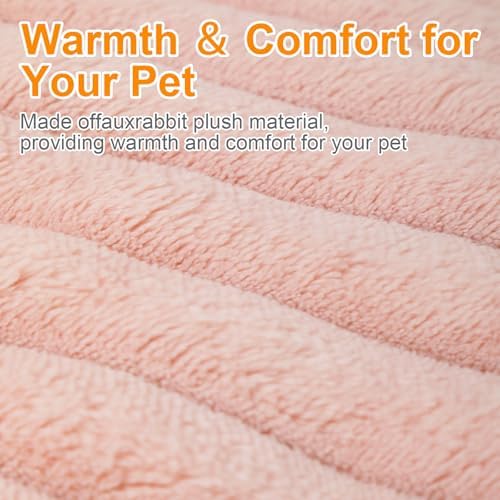 Washable Round Donut Dog Bed,Cat Beds for Indoor Cats(Pink,M)