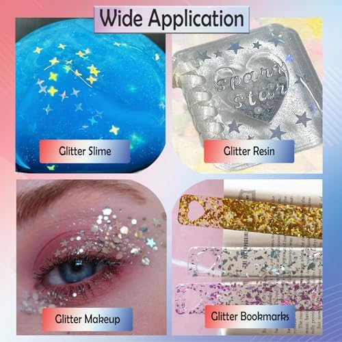 Laza 2g Stars Glitter for Independence Day Five-Pointed Star Sequins