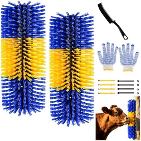 2 Packs Livestock Scratch Brush, Goats Brush Horse Scratching Post