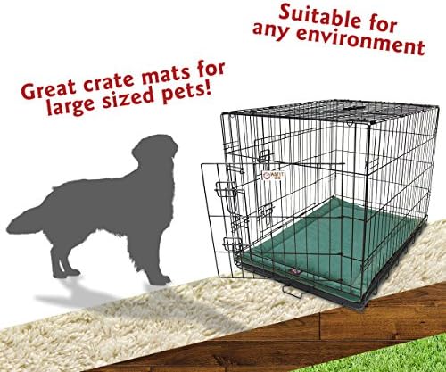 Majestic Pet Dog Crate Mat - Machine Washable Soft Plush Pet Bed Pad for Crates & Kennels | USA Crafted | 42"x26" Villa Marine