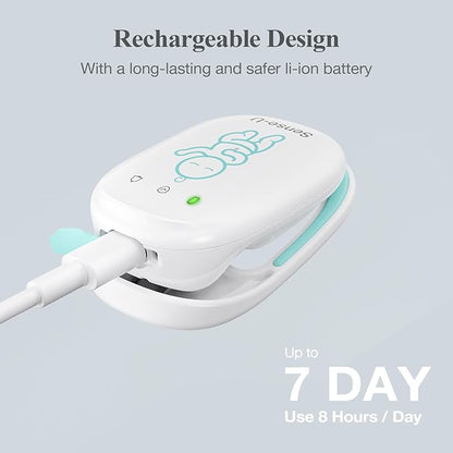 Sense-U Pro Baby Breathing Movement & Sleep Position Monitor with Gentle Vibration Alerts, Temperature Notifications, Audible & App Alerts, Sleep Analysis, Long Battery Life, Easy Clip-On Design