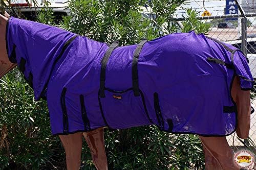 HILASON 66 in Purple Horse Fly Sheet UV Protect Mesh