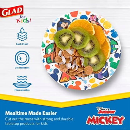 Glad for kids Disney Mickey and Friends Disposable Bowls, 12 Oz, 40 Count
