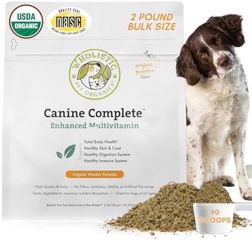 Organic Dog Vitamins with Organic Pumpkin Protein, 2 Lb, 90 Scoops