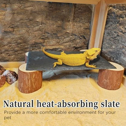 Bearded Dragon Basking Platform,Reptile Slate Basking Rock,Large