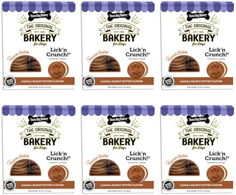 Three Dog Bakery Lick'n Crunch! Dog Treats - 13 oz - 6 Pack
