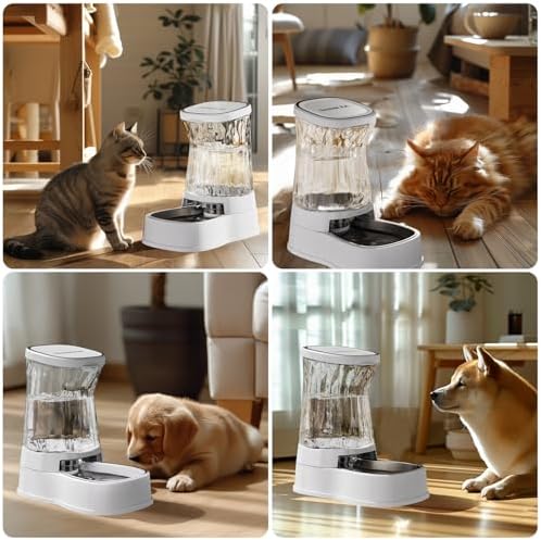 Automatic Dog Water Dispenser, Stainless Steel Bowls Feeder, 100% BPA-Free