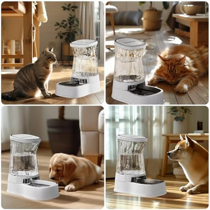 Automatic Dog Water Dispenser, Stainless Steel Bowls Feeder, 100% BPA-Free
