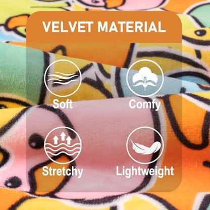 KYEESE Velvet Dog Pajamas for Small Dogs Soft Onesie Shirt, Colorful Duck