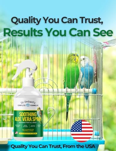 Dr. Orchard's Aloe Vera Bird Spray, Natural Bath Solution for All Birds, Itch Relief, Deep Hydration, Safe for Ingestion, Residue Free, 8.5 oz