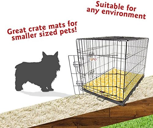 24" Fusion Yellow Crate Dog Bed Mat By Majestic Pet Products