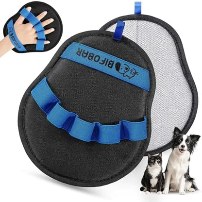 Pet Hair Removal Glove, Electrostatic Grooming Mitt for Dogs & Cats