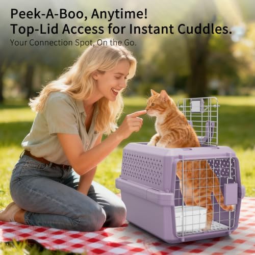 RIZZARI Crate Small Animal Carrier: Secure Lock Ventilated Shell Design