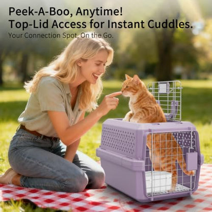 RIZZARI Crate Small Animal Carrier: Secure Lock Ventilated Shell Design