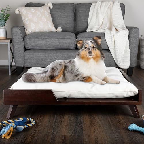 PETMAKER Indoor Elevated Dog Bed, Dark Brown, 36” x 29.5”