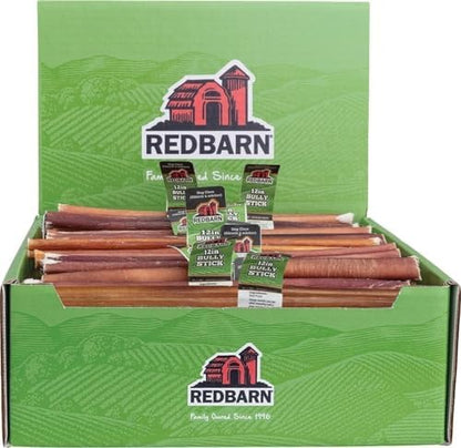 Redbarn Pet Products 12" Bully Sticks for Dogs, Case of 35