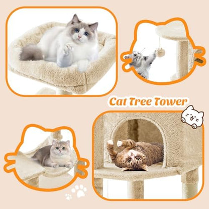 44 Inch Small Cat Tree Tower for Indoor Cats and Kittens