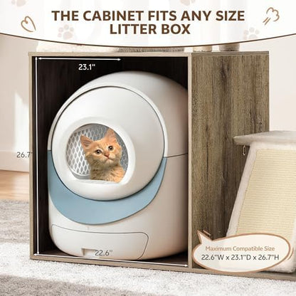 Cat Tree Tower for Automatic Litter Box, 68 Inches, Grey