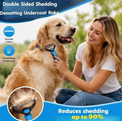 Dog Brush for Shedding,Deshedding Slicker Undercoat Rake Brush for Dog,6PCS
