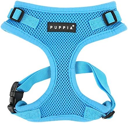 Authentic Puppia RiteFit Harness with Adjustable Neck, Sky Blue, Extra-Large