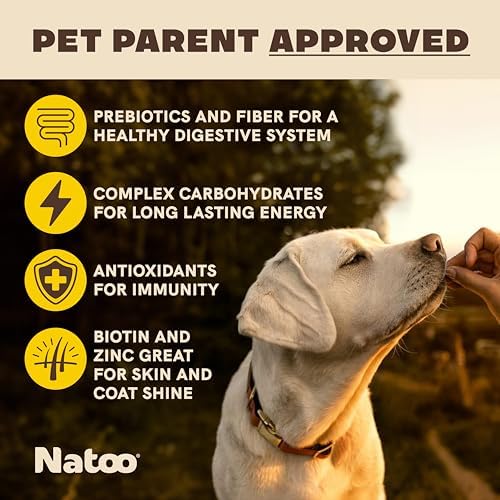 NATOO Dog Treats for Large Breed, Oats Banana and Honey, 8oz