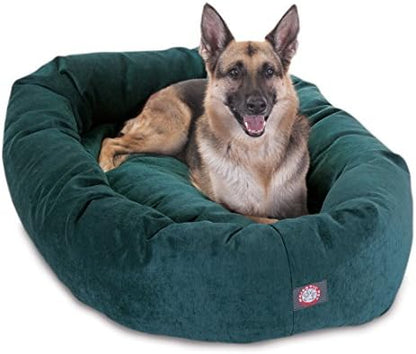 Majestic Pet Micro Velvet Dog Bed, 52 Inch X-Large, Round, Washable, Marine