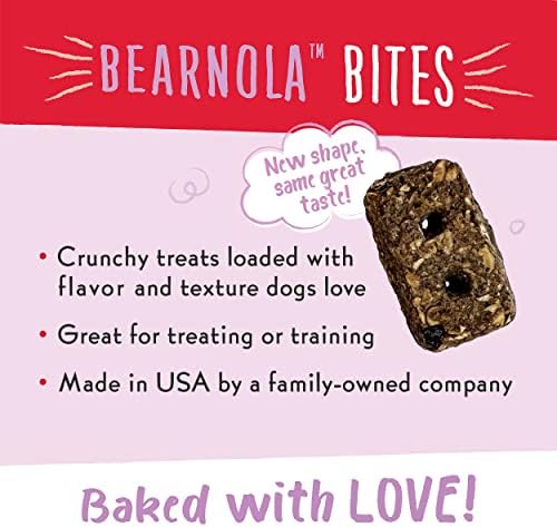 Charlee Bear Bearnola Bites Dog Treats, Blueberry Pie Flavor, 8oz (Pack of 2)