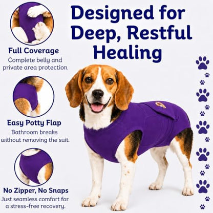 Surgi Snuggly Dog Surgery Recovery Suit, Cone Alternative, Spay/Neuter MS