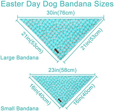 Easter Dog Bandana, Easter Triangle Bid Scarf for Small Medium Dog, Cotton Pet Kerchief for Girl Boy Dogs or Cats, Cute Carrot & Rabbit Dog Bandana, Comfortable Easter Dog Bandana