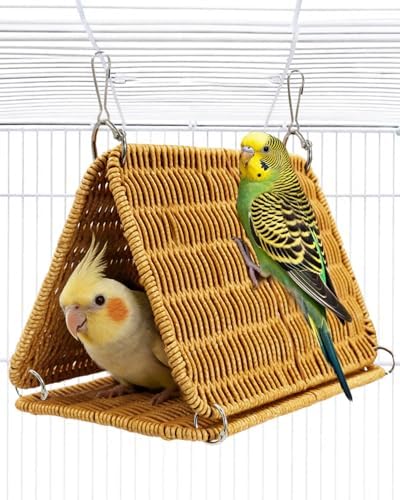 Chewproof Steel Frame Cockatiel Bird Nest for Cage for Medium Parrots