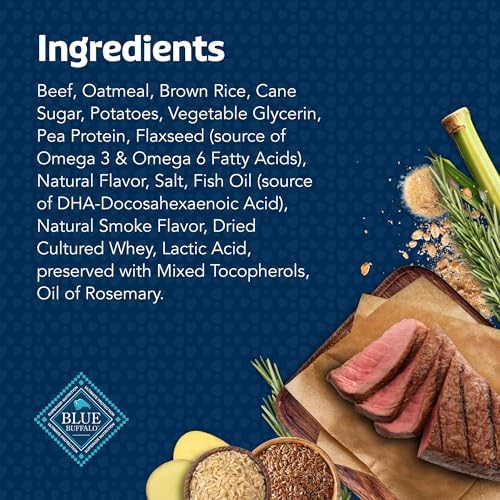 Blue Buffalo Bits Soft Dog Treats for Training, Made with Natural Ingredients & Enhanced with DHA, Beef Recipe, 19-oz Bag (Pack of 4)