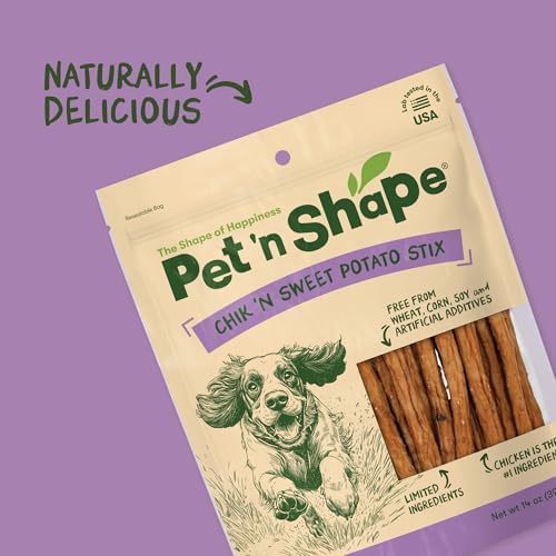 Pet 'n Shape Chik 'n Sweet Potato Stix – Made and Sourced in The USA- Natural Healthy Dog Treat, 14 Ounce