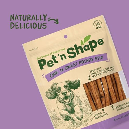 Pet 'n Shape Chik 'n Sweet Potato Stix – Made and Sourced in The USA- Natural Healthy Dog Treat, 14 Ounce