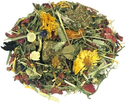 Tropical Carnival Natural Behaviors Grain-Free Rabbit Food – 4 pounds, High-Fiber Timothy Hay Blend with Natural Flowers & Herbs, Supports Digestive & Emotional Health, No Artificial Additives